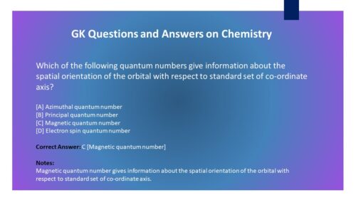 GK Questions and Answers on Chemistry